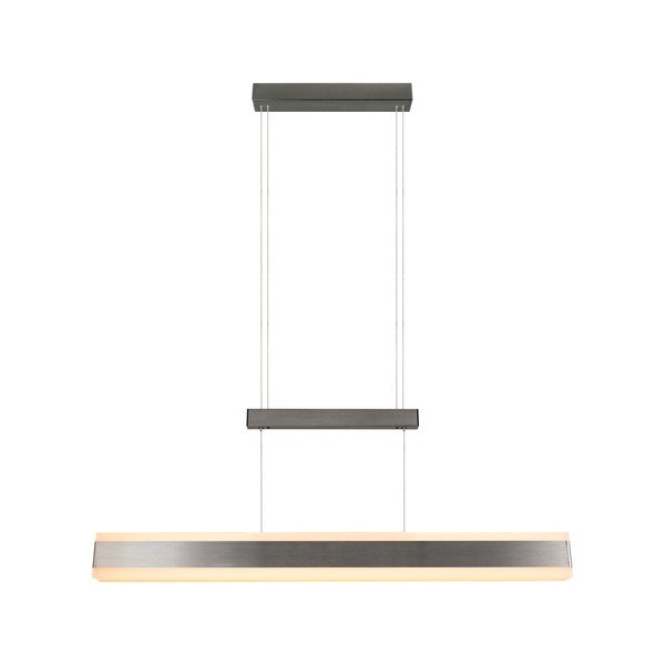 Matētas sudraba krāsas LED piekaramā lampa ar metāla abažūru Arcola – Trio