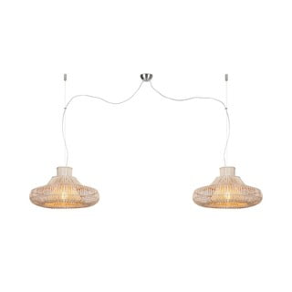Divdaļīga rotangpalmas griestu lampa Good&Mojo Kalahari, ⌀ 45 cm