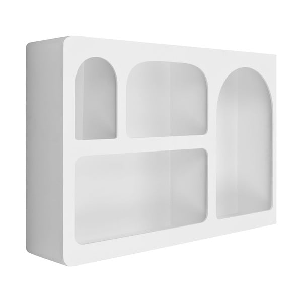 Balts daudzlīmeņu sienas plaukts 60 cm Bryne – House Nordic-image-1