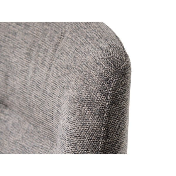 Pelēks polsterēts ēdamistabas krēsls ar roku balstiem Roxana – Unique Furniture-image-4