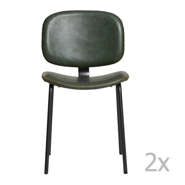 2 zaļo ēdamistabas krēslu komplekts Marckeric Mali