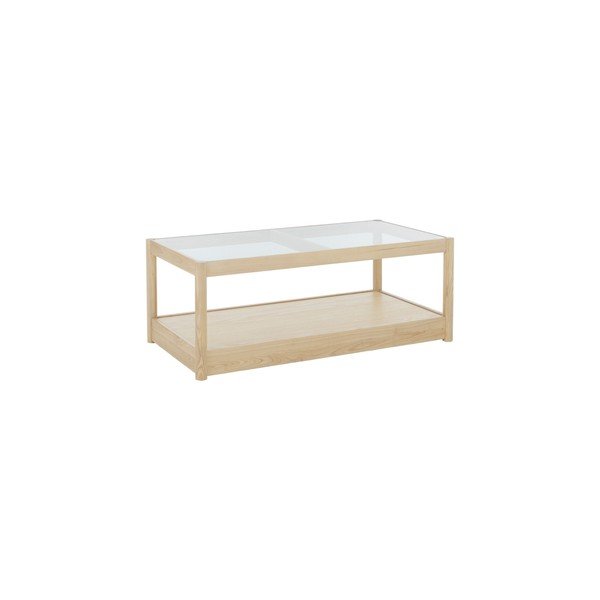 Dabīga toņa žurnālgaldiņš ar stikla galda virsmu 60x120 cm Class – Ellos Home