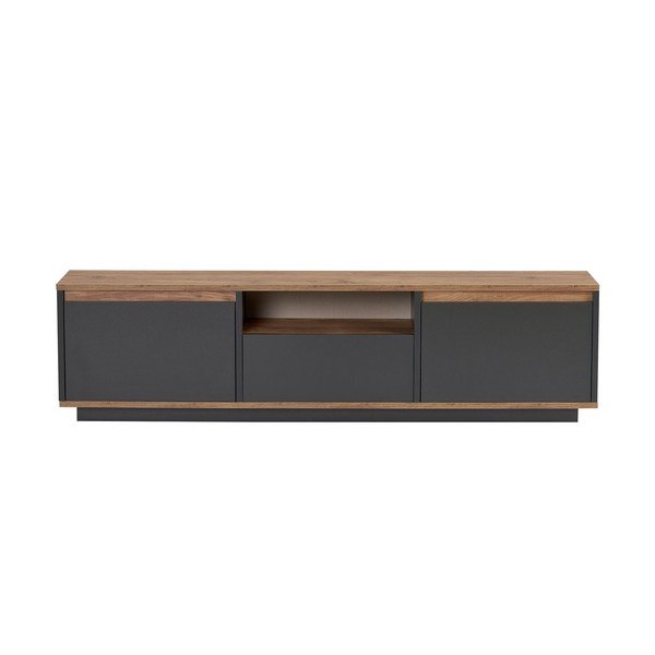 Antracīta pelēks TV galdiņš 160x42x30 cm Sentinel – Kalune Design-image-3