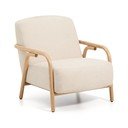 Bēšs atpūtas krēsls no šenila auduma Sylo – Kave Home