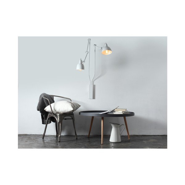 Balta sienas lampa 2 spuldzēm Custom Form Coben-image-2