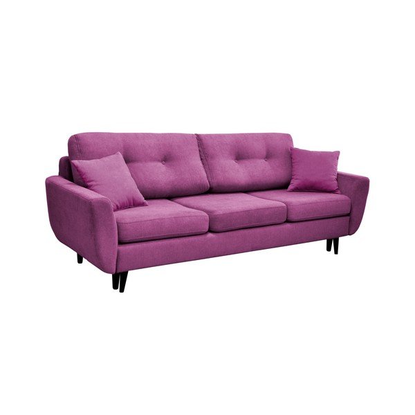 Violets trīsvietīgs izlaižams dīvāns ar melnām kājām Mazzini Sofas Jasmin-image-3