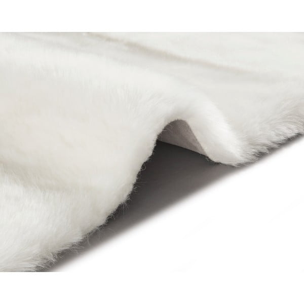 Balta mākslīgā kažokāda Mint Rugs Uni Soft, 90 x 140 cm-image-1