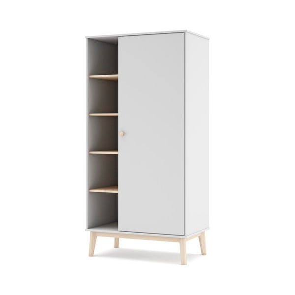 Balts bērnu drēbju skapis 90x181 cm Esteban – Marckeric-image-2