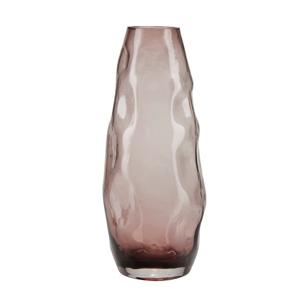Gaiši rozā stikla vāze Bahne & CO, augstums 28 cm