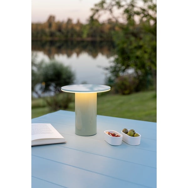 Piparmētru zaļa LED galda lampa ar regulējamu spilgtumu (augstums 18 cm) Fungo – Remember-image-1