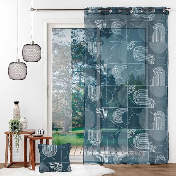 Tumši zils dienas aizkars 140x280 cm Esquisse – douceur d'intérieur-image-2