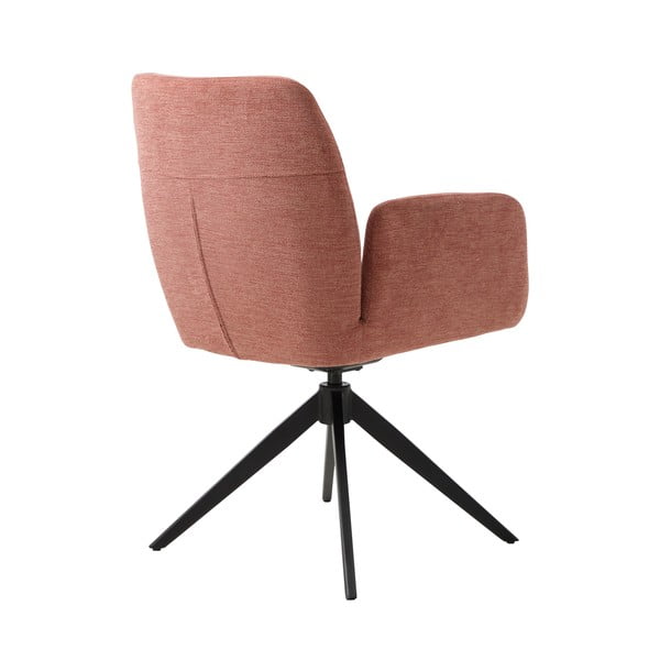 Rozā polsterēts ēdamistabas krēsls ar roku balstiem Roxana – Unique Furniture-image-4