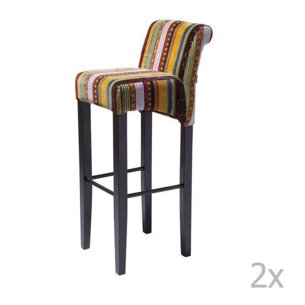 2 bāra krēslu komplekts ar dižskābarža koka pamatni Kare Design British