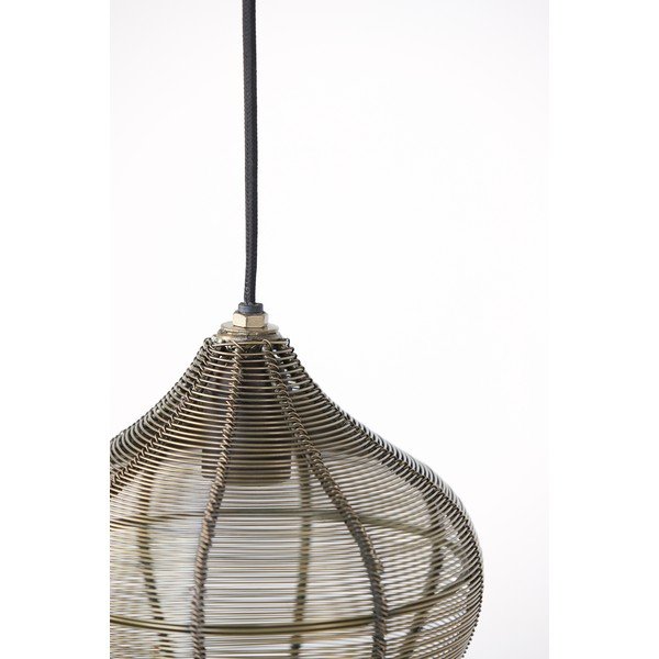 Bronzas krāsas metāla piekaramā lampa ø 27 cm Alvaro – Light & Living-image-4