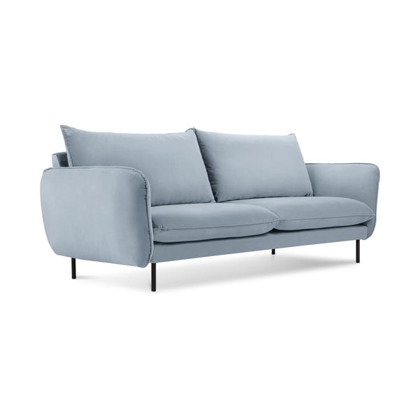 Gaiši zils samta dīvāns 160 cm Vienna – Cosmopolitan Design