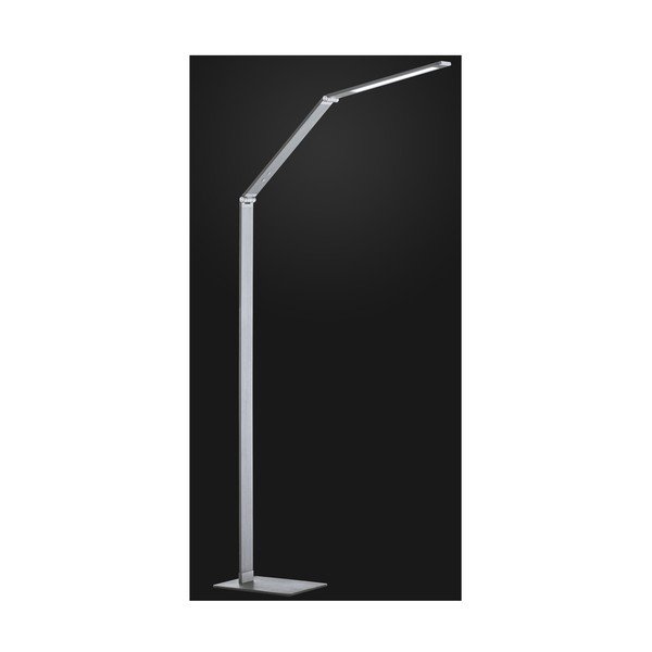 Sudraba krāsas LED stāvlampa ar regulējamu spilgtumu (augstums 133 cm) Geri – Fischer & Honsel-image-1