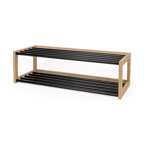 Melns/dabīga toņa metāla apavu statīvs – Woodman-image-3