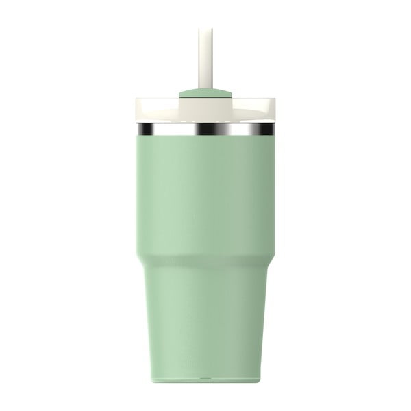 Salvijas zaļš nerūsējošā tērauda termoss ar salmiņu 600 ml Quencher H2.0 FlowState Tumbler Pistachio – Stanley-image-2
