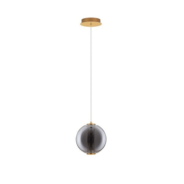 Pelēka metāla LED piekaramā lampa ar stikla abažūru ø 22 cm Navi – Nova Luce