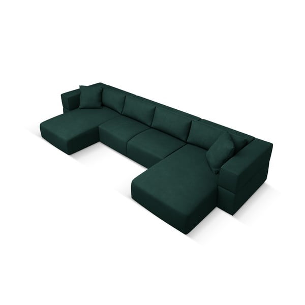 Zaļš stūra dīvāns (U veida) Esther – Milo Casa-image-2