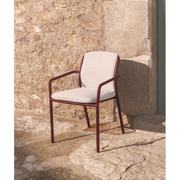 Bordo polsterēts dārza krēsls Linosa – Kave Home-image-1