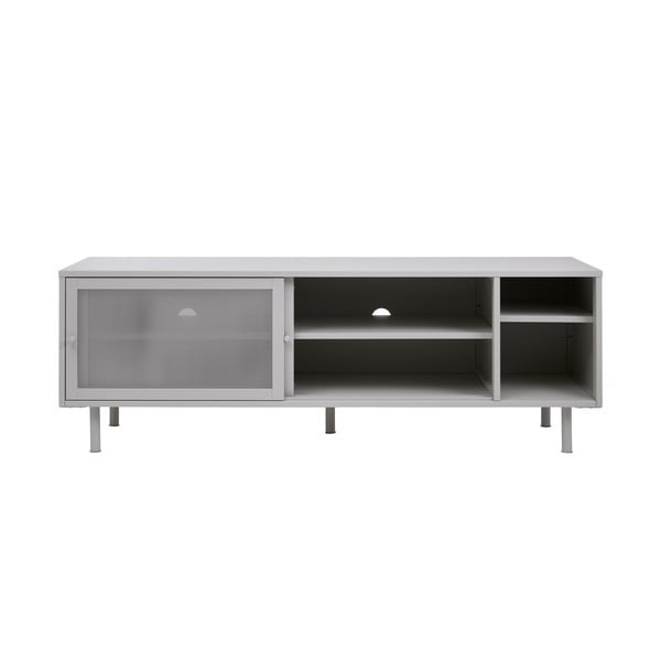 Pelēks metāla TV galdiņš 160x55x45 cm Veep – Unique Furniture-image-3