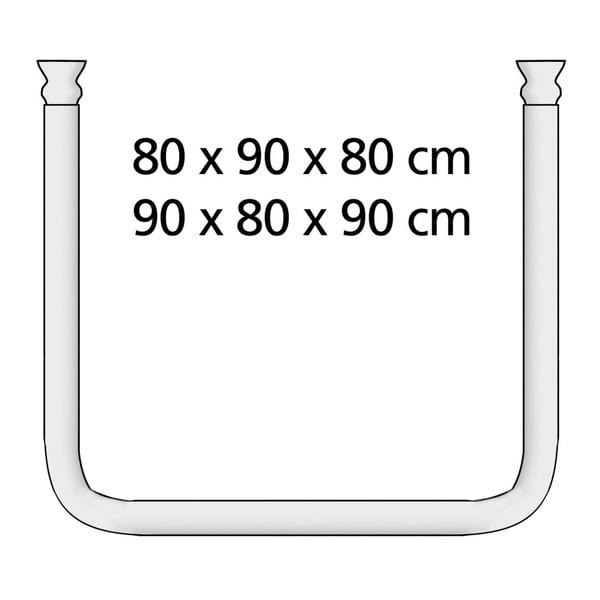 Balts universāls stūra stienis dušas aizkaram Wenko, ø 2,8 cm-image-3
