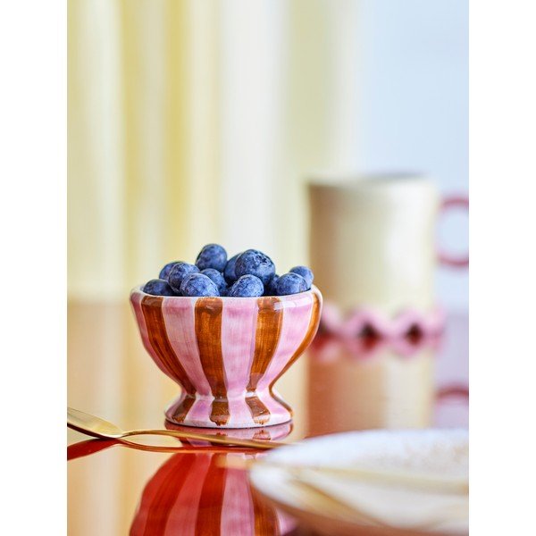 Sarkana/rozā keramikas bērnu bļoda ø 9 cm Nini – Bloomingville-image-1