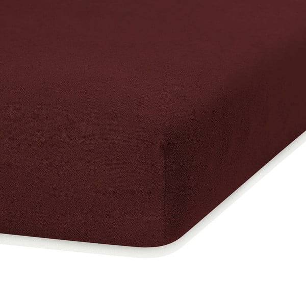 Brūns frotē palags ar gumiju 180x200 cm Ruby – Restilo-image-1