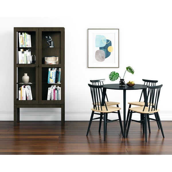 Tumši brūna vitrīna Woodman AbbeyWood-image-1