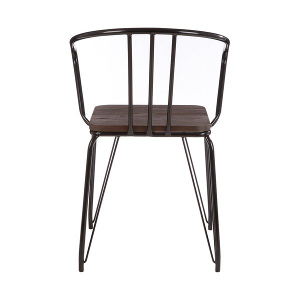 Melns/dabīga toņa gobas masīvkoka pusdienu krēsls District – Premier Housewares-image-2
