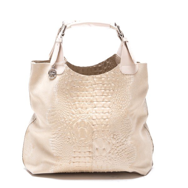 Ādas rokassoma Roberta M. 820 Bēšs-image-1