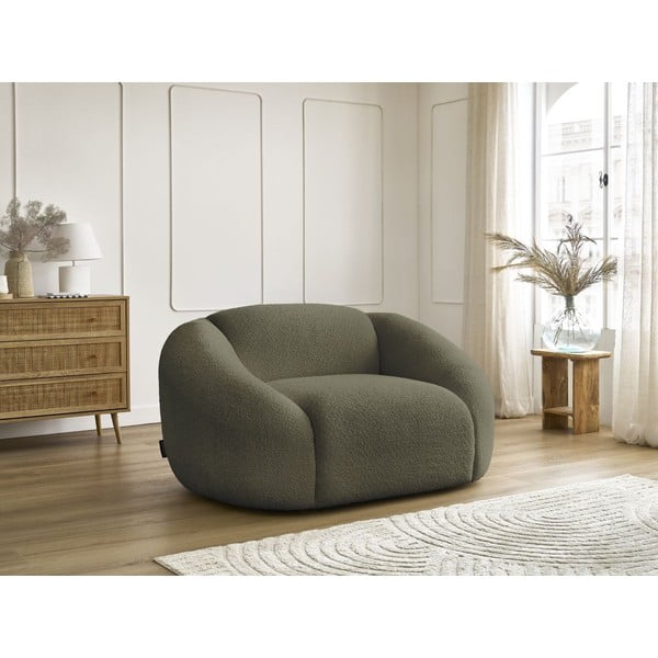 Zaļš atpūtas krēsls no buklē auduma Tina – Bobochic Paris-image-4