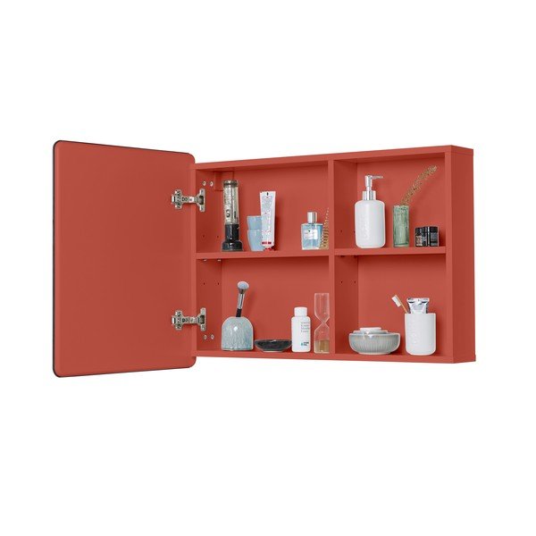 Sarkans piekarams/ar spoguli vannas istabas skapis 80x58 cm Color Bath – Tom Tailor-image-4