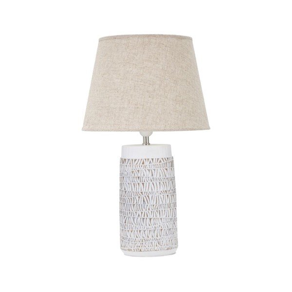 Bēša galda lampa ar auduma abažūru (augstums 60,5 cm) Nairobi – Mauro Ferretti