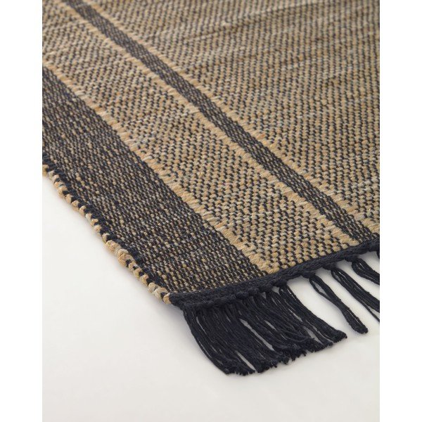 Melns/dabīga toņa divpusējs paklājs no jūraszālēm 160x230 cm Brunilda – Kave Home-image-2