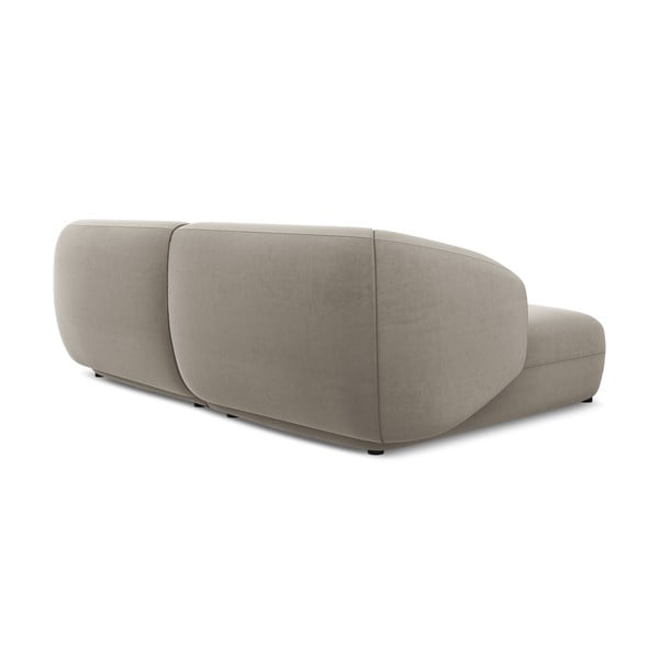 Bēšs samta stūra dīvāns (ar kreiso stūri) Moana – Makamii-image-4