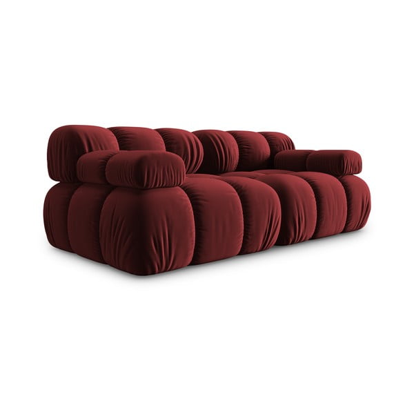 Sarkans samta dīvāns 188 cm Bellis – Micadoni Home-image-3
