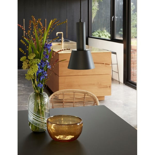 Pelēka stikla vāze Hübsch Lara, augstums 28 cm-image-1