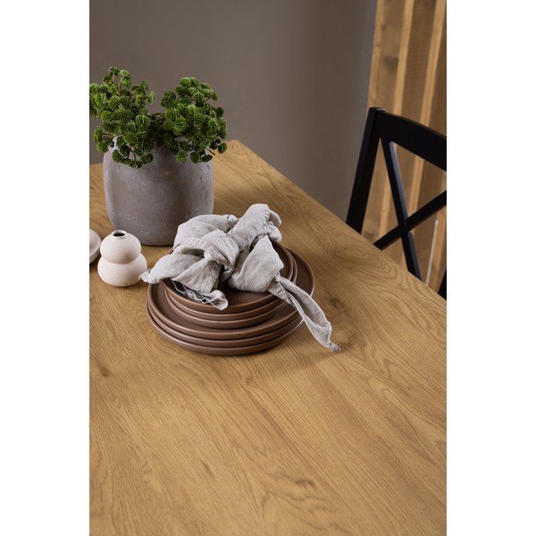 Ēdamgalds ar ozolkoka imitācijas galda virsmu 80x120 cm Peru – Actona-image-3