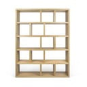 Dabīga toņa grāmatplaukts ar ozolkoka imitāciju 150x198 cm Berlin – TemaHome