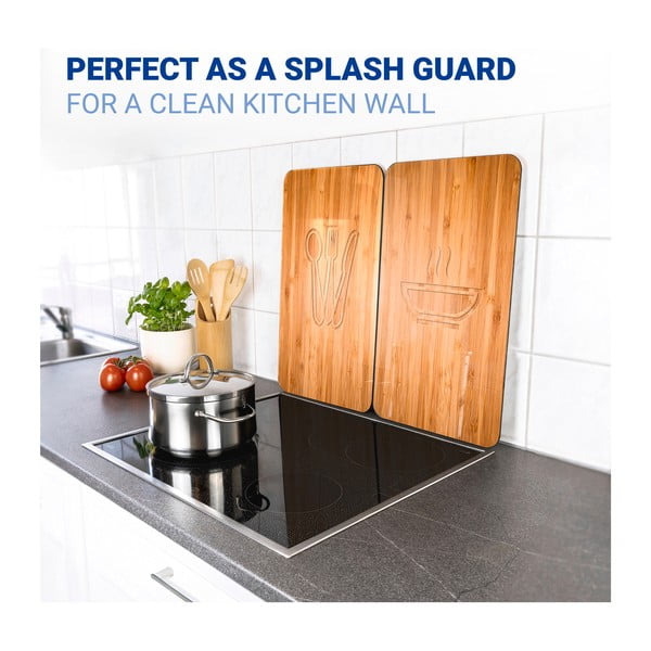 Stikla aizsargplāksnes plītij (2 gab.) Wenko Lunch, 52 x 30 cm-image-4