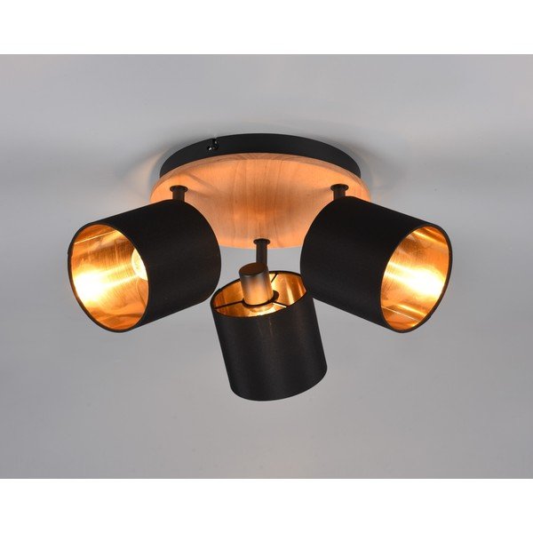 Melna/dabīga toņa prožektora tipa lampa ø 12 cm Tommy – Reality-image-1