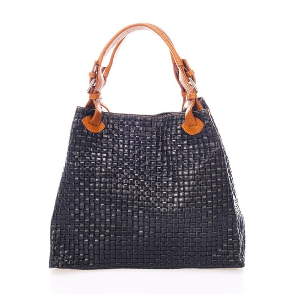 Tumši zila ādas somiņa Federica Bass Hydri-image-1