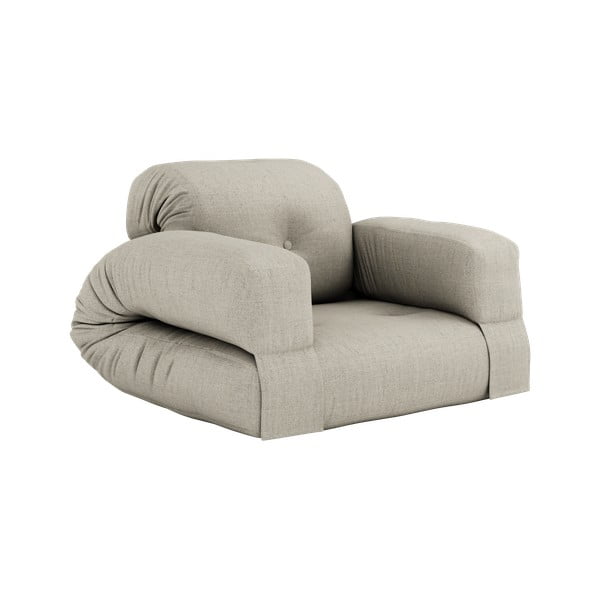 Bēšs lina atpūtas krēsls Hippo – Karup Design