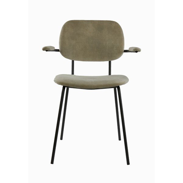 Bēšs samta ēdamistabas krēsls Emma – Light & Living-image-3