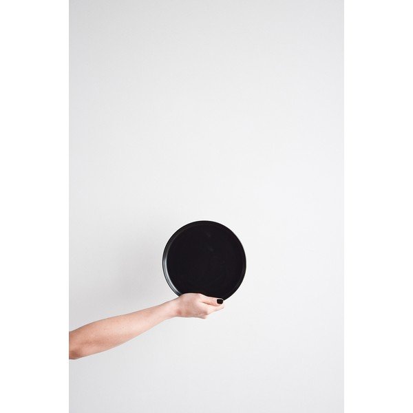 Melns keramikas šķīvis ÅOOMI Luna, ø 20 cm-image-2