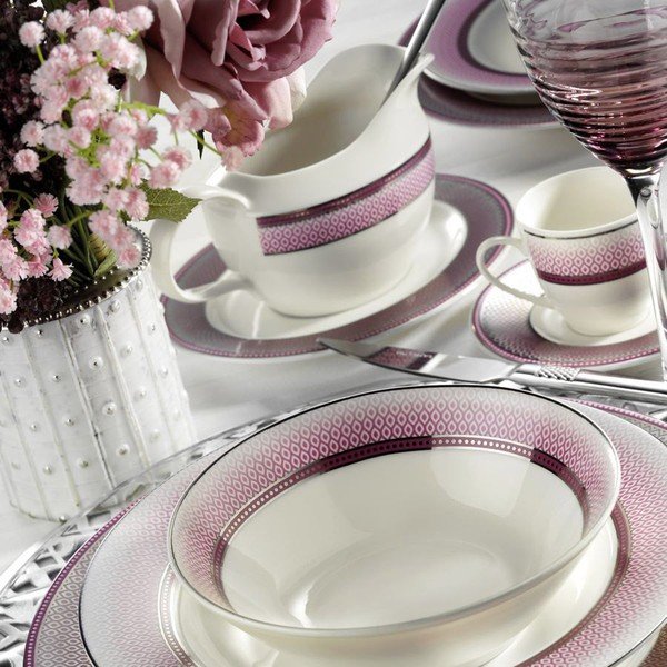59 gabalu porcelāna trauku komplekts Kutahya Rose-image-1