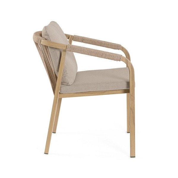 Dabīga toņa metāla dārza krēsls Kalimera – Bizzotto-image-3