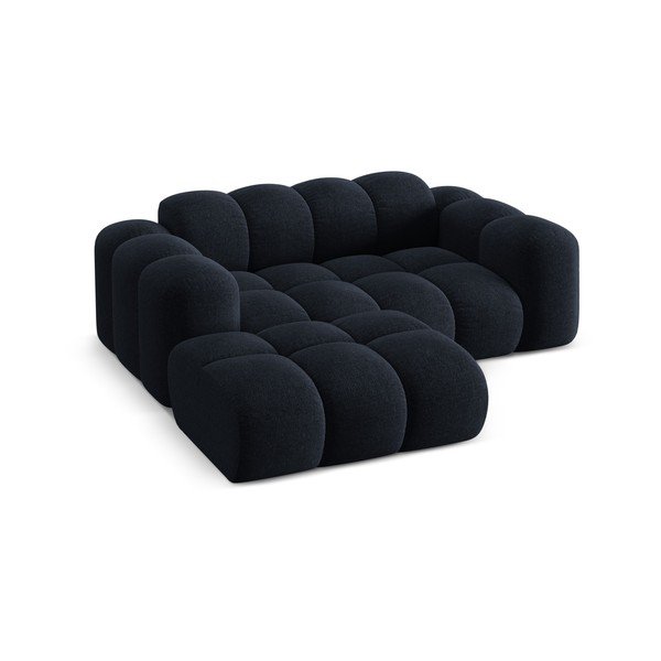 Tumši zils stūra dīvāns no šenila auduma (ar kreiso stūri/ar zvilni) Treno – Cosmopolitan Design-image-2